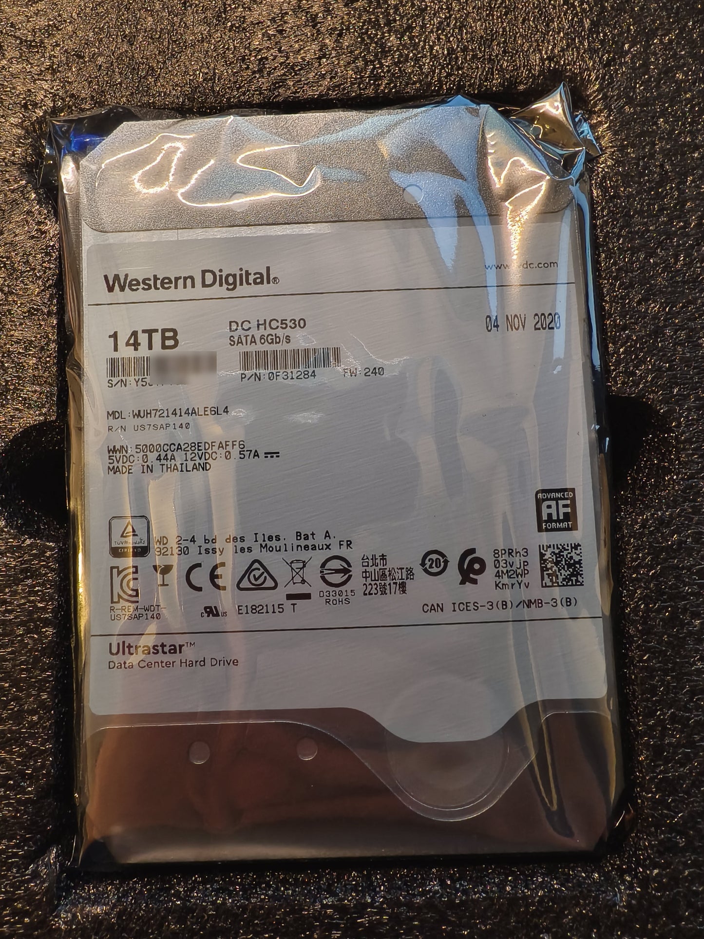 Refurbished WD Ultrastar DC HC530 14TB 3.5" SATA SE CMR HDD WUH721414ALE6L4 0F31284 OEM