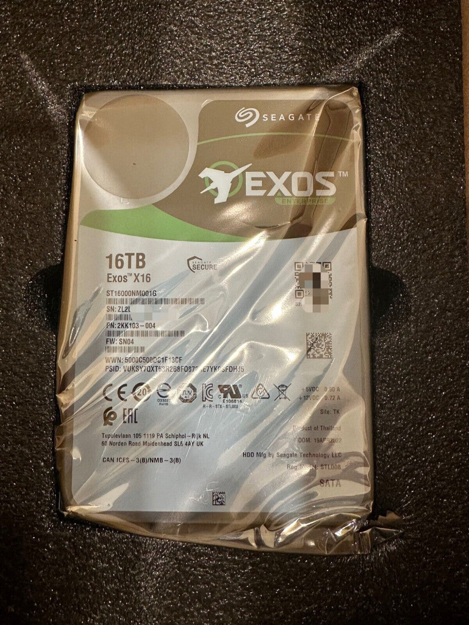 4 Pack Seagate EXOS X16 16TB ST16000NM001G ENTERPRISE 3.5" SATA CMR HARD DRIVE OEM