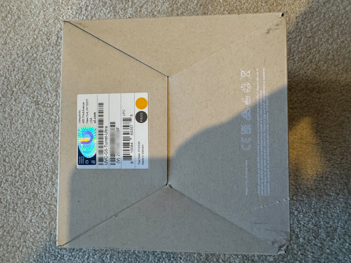 Ubiquiti UniFi Protect Camera G5 Turret Ultra UVC-G5-Turret-Ultra (Opened Box)