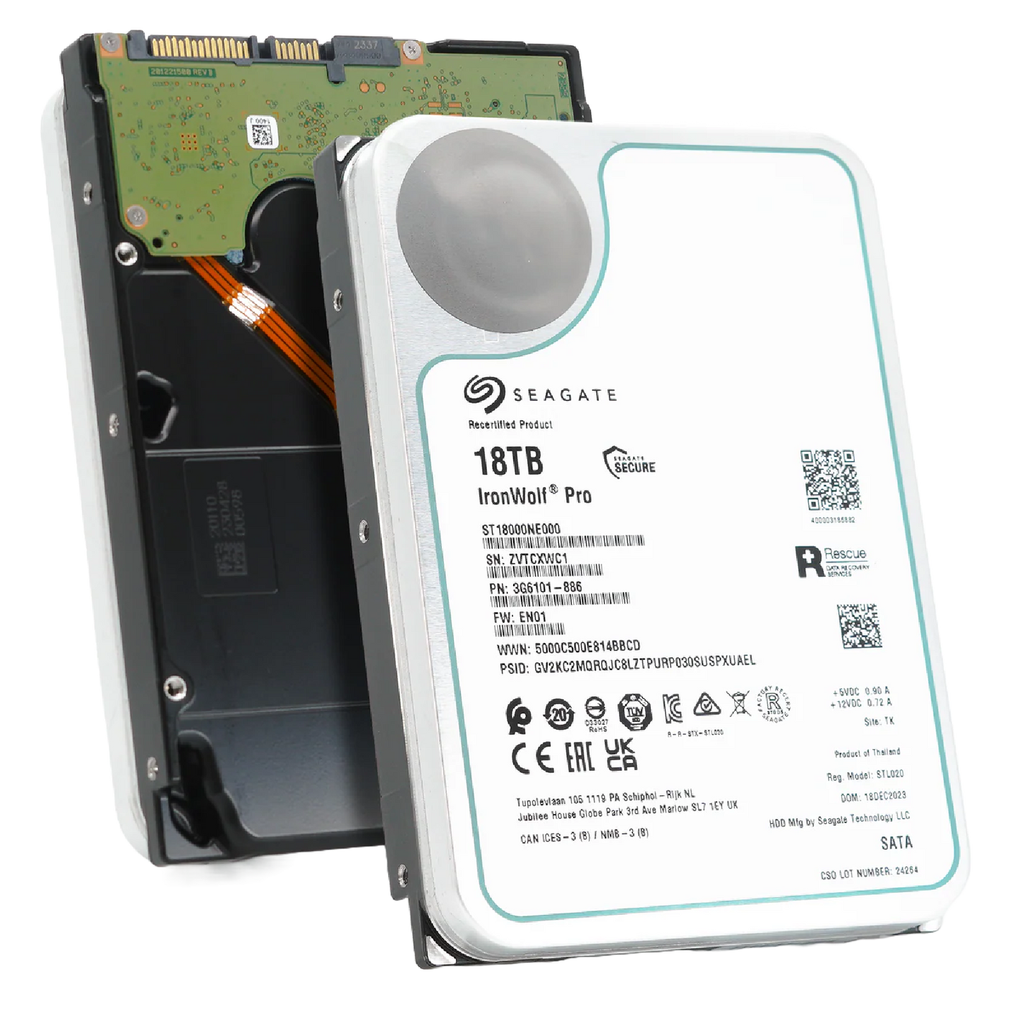 Recertified Seagate Ironwolf Pro 18TB ST18000NE000 NAS 3.5" SATA III CMR HARD DRIVE