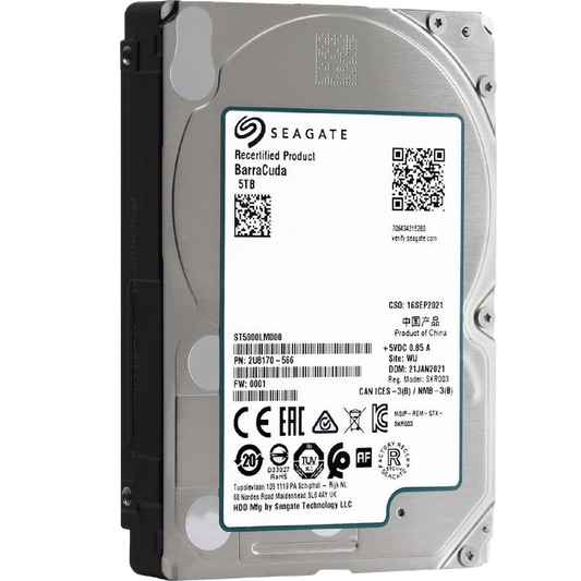 Recertified Seagate Barracuda 5TB ST5000LM000 SATA 2.5" 15mm Height HDD OEM
