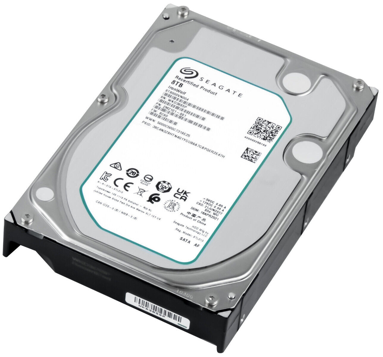 Recertified Seagate IronWolf 8TB ST8000VN004 ENTERPRISE 3.5" SATA III CMR HARD DRIVE