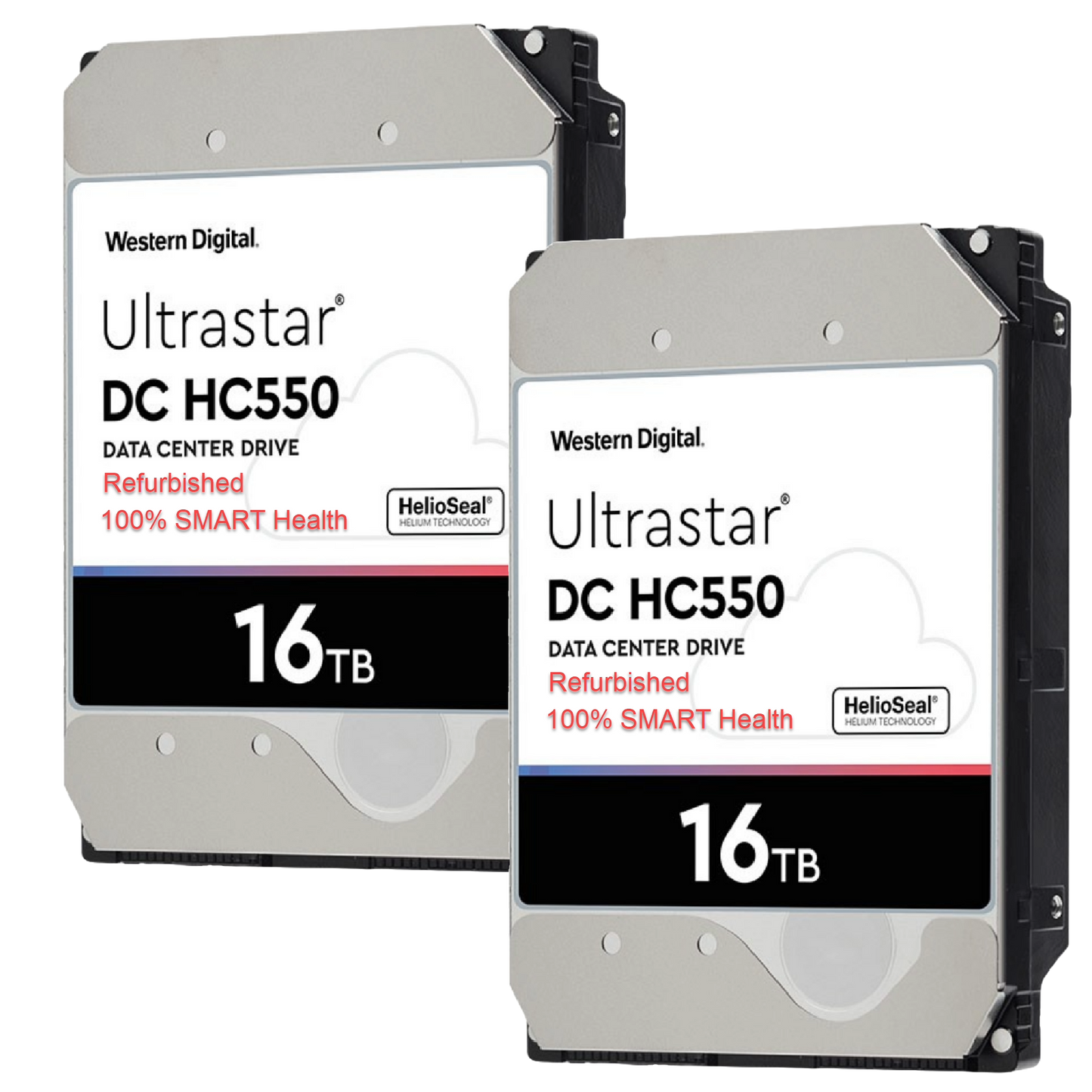 Refurbished WD Ultrastar DC HC550 16TB 3.5" SATA SE CMR HDD WUH721816ALE6L4 0F38466 OEM