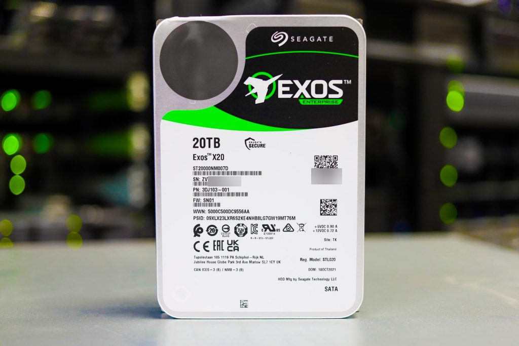 Seagate EXOS X20 20TB ST20000NM007D SATA CMR 3.5" Enterprise HDD OEM