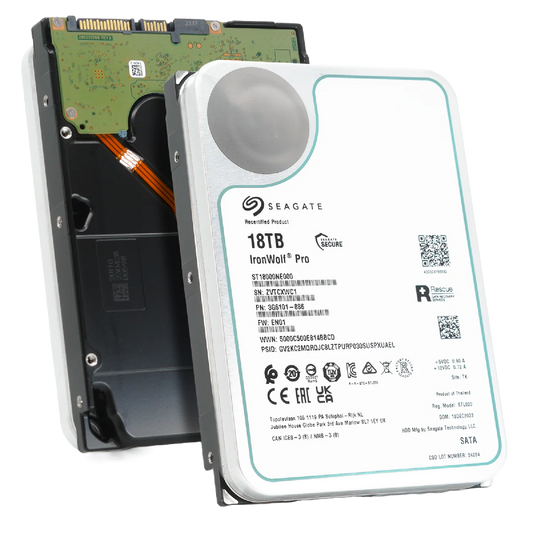 Recertified Seagate Ironwolf Pro 18TB ST18000NE000 NAS 3.5" SATA III CMR HARD DRIVE
