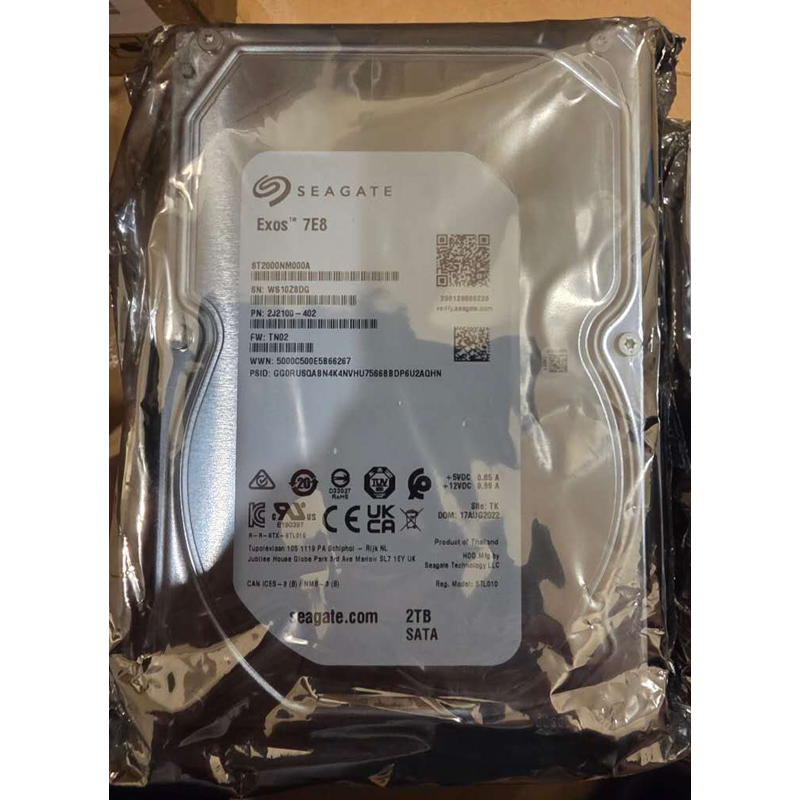 Recertified Seagate EXOS 7E8 2TB ST2000NM000A ENTERPRISE 3.5" SATA III CMR HARD DRIVE