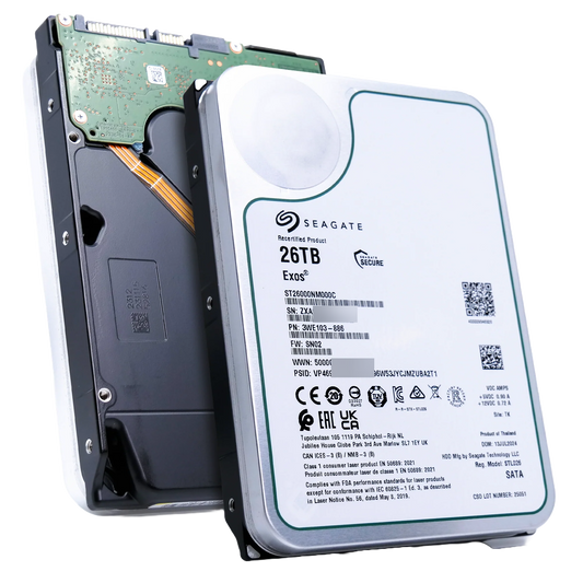 Recertified Seagate EXOS 26TB ST26000NM000C ENTERPRISE 3.5" SATA III CMR HARD DRIVE