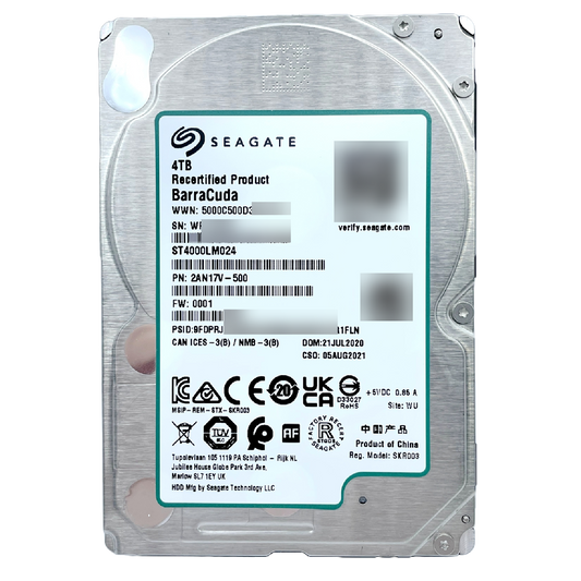 Recertified Seagate Barracuda 4TB ST4000LM024 SATA 2.5" 15mm Height HDD OEM