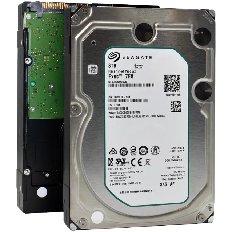[SAS] Recertified Seagate EXOS 7E8 8TB ST8000NM0075 ENTERPRISE 3.5" SAS CMR HARD DRIVE