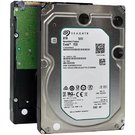 [SAS] Recertified Seagate EXOS 7E8 8TB ST8000NM0075 ENTERPRISE 3.5" SAS CMR HARD DRIVE
