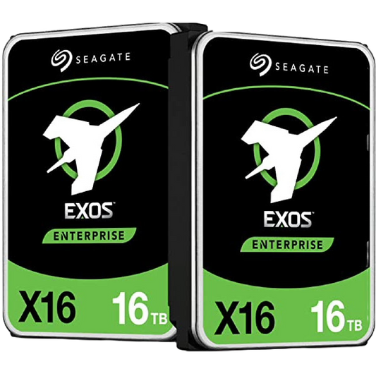 2 Pack Seagate EXOS X16 16TB ST16000NM001G ENTERPRISE 3.5" SATA CMR HARD DRIVE OEM