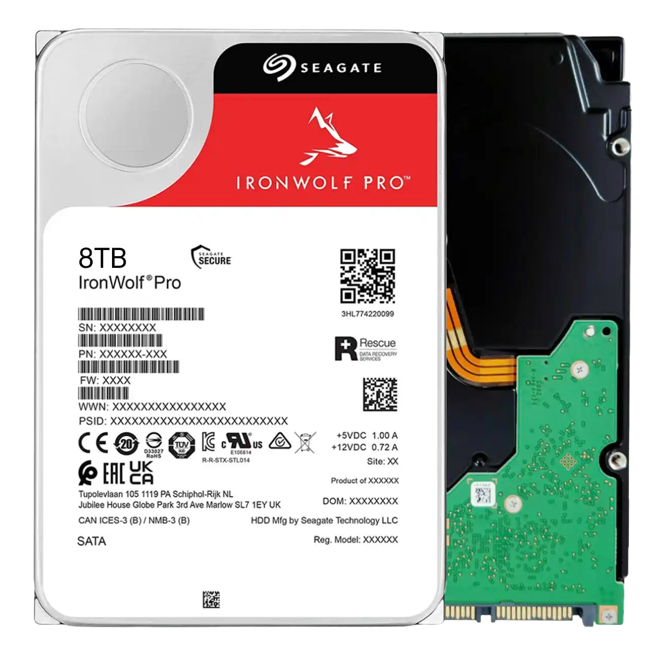 Seagate Ironwolf Pro 8TB ST8000NT001 SATA CMR 3.5" NAS HDD OEM