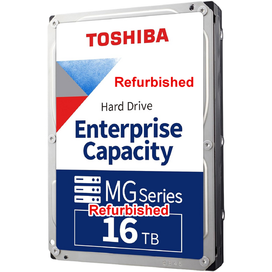 Refurbished Toshiba MG08 Series 16TB 3.5" SATA CMR Enterprise HDD MG08ACA16TE OEM