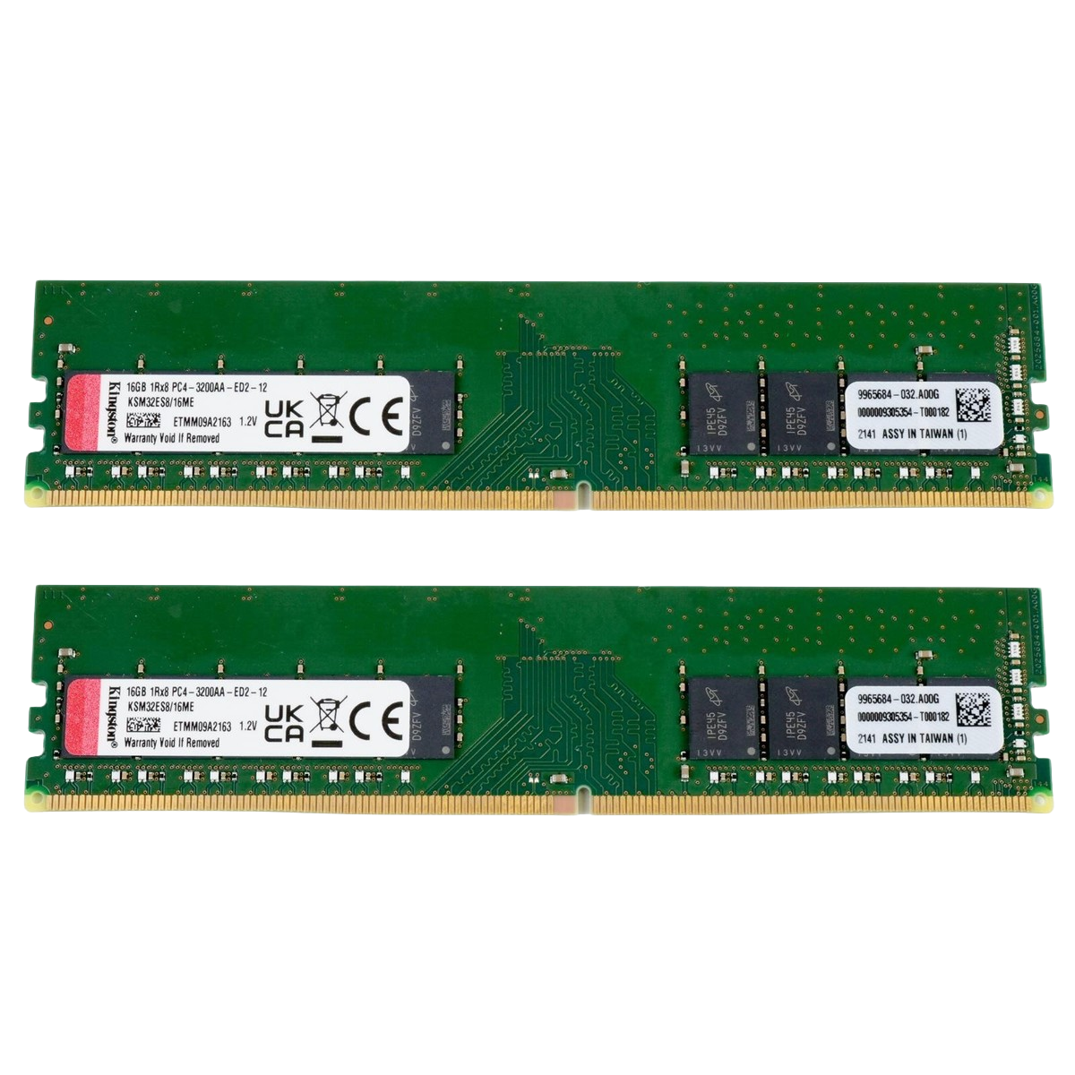 [As New] Kingston KSM32ES8/16ME 16GB 32GB 1Rx8 DDR4-3200AA PC4-25600E ECC Unbuffered UDIMM Server RAM