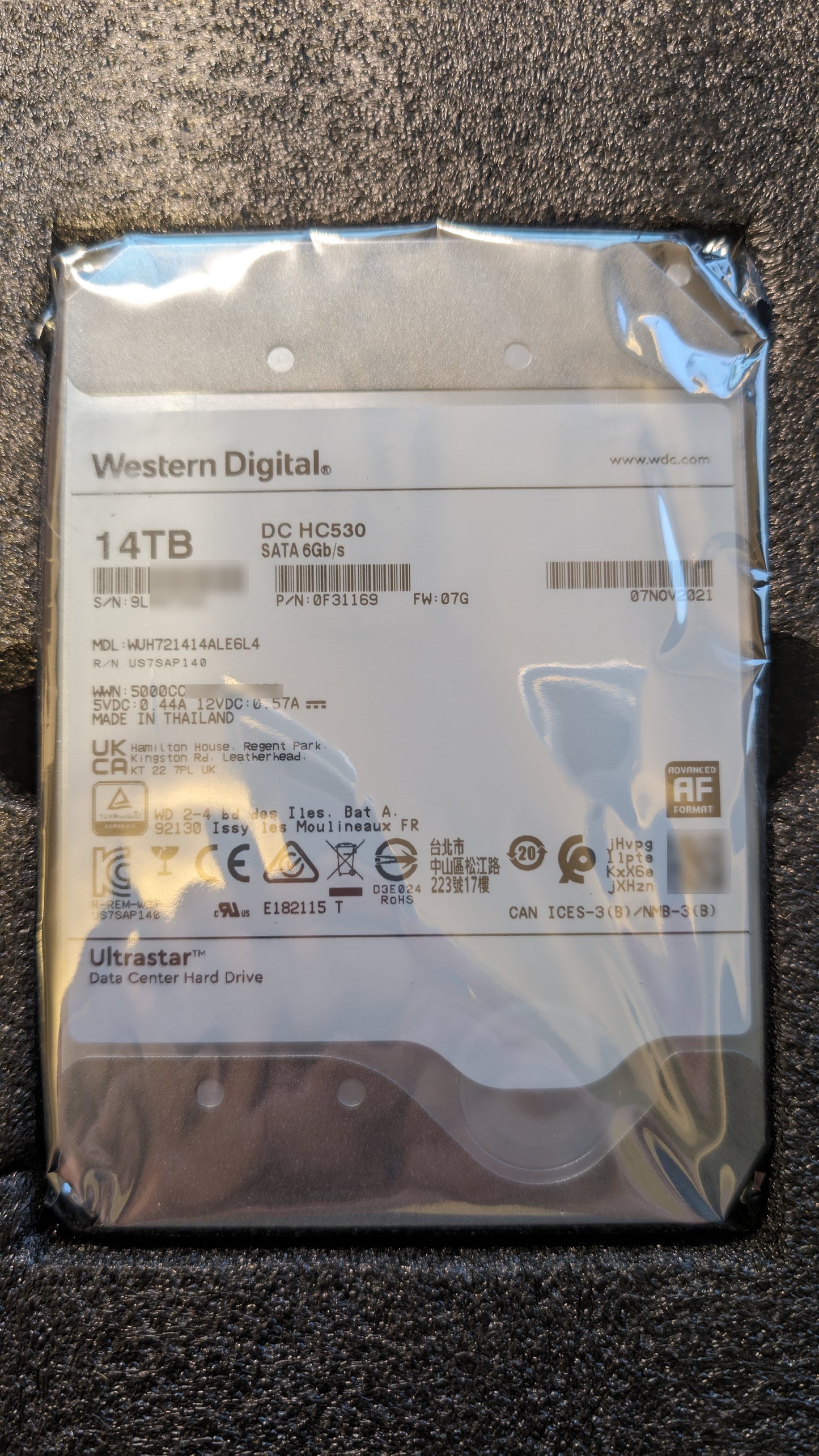 WD Ultrastar DC HC530 14TB Enterprise 3.5" SATA HDD CMR WUH721414ALE6L4 OEM