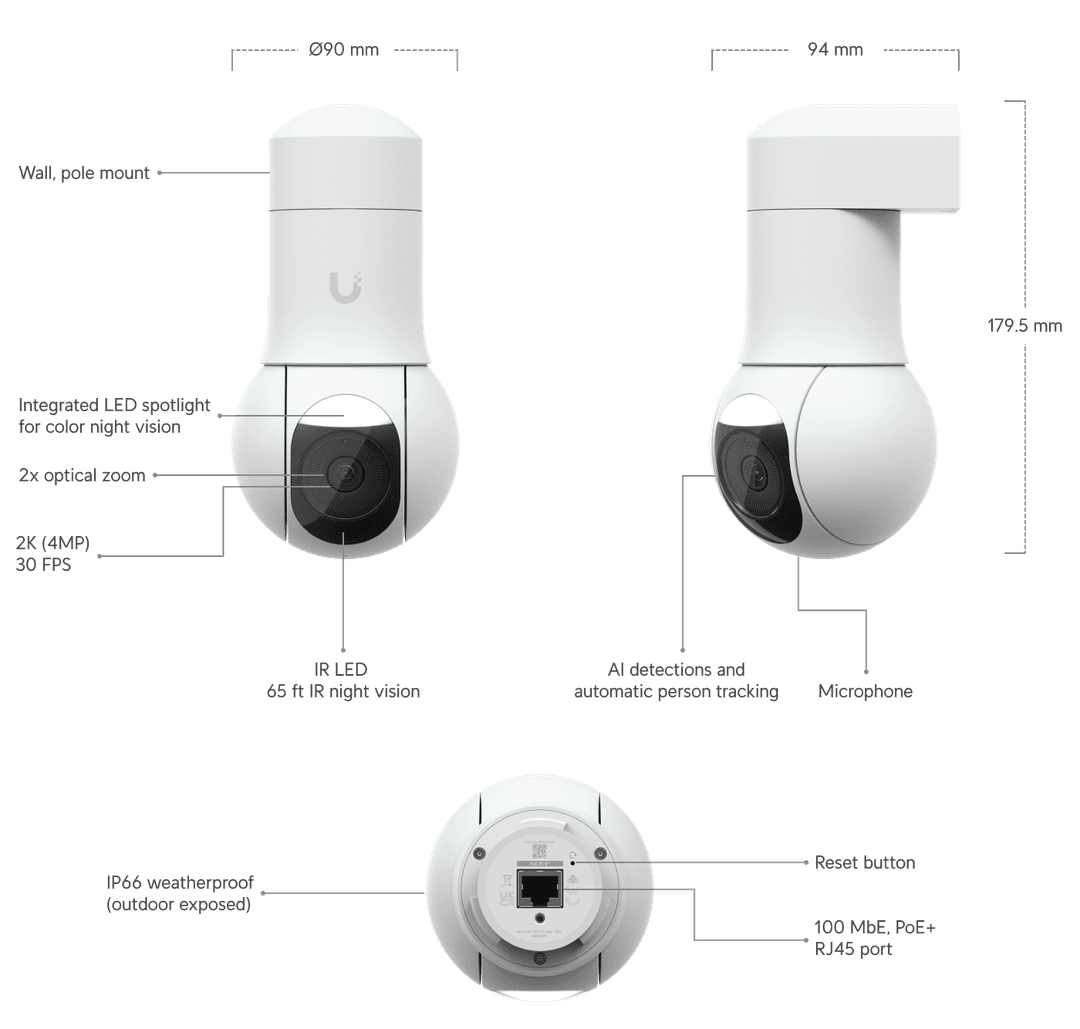 Ubiquiti Unifi G5 PTZ UVC-G5-PTZ IP Camera