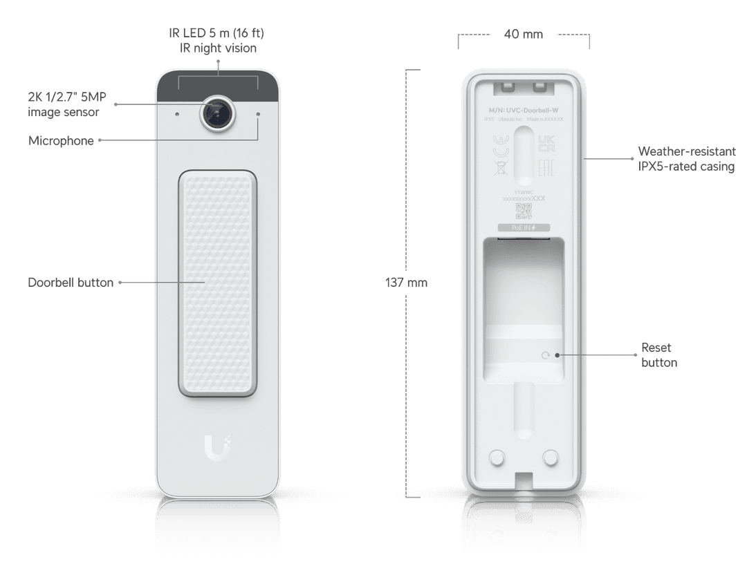 Ubiquiti UniFi Doorbell Lite UVC-Doorbell
